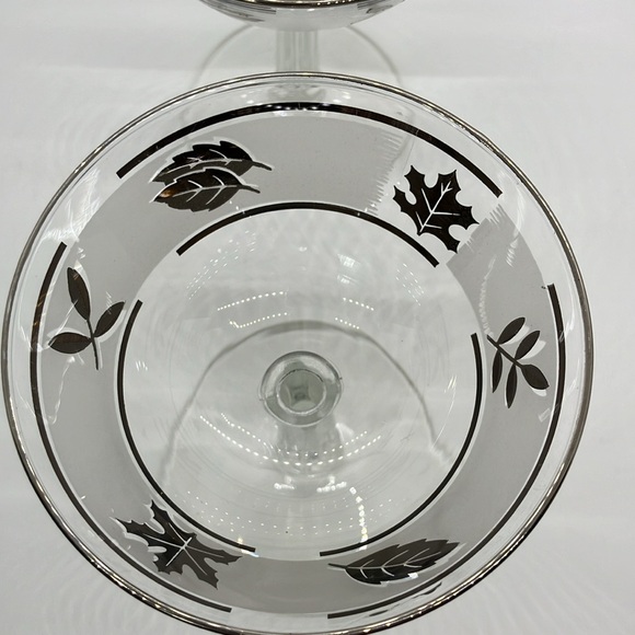 Libbey Silver Leaf Champagne Glasses Set of 2 - Picture 2 of 10